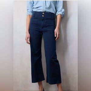 LC Lauren Conrad Super High-Rise Twill Wide Leg Crop Pants